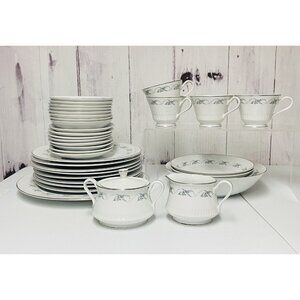 37 Pc Fine China of Japan Dinnerware Set Monterey Plates Bowls Cream Sugar Cups